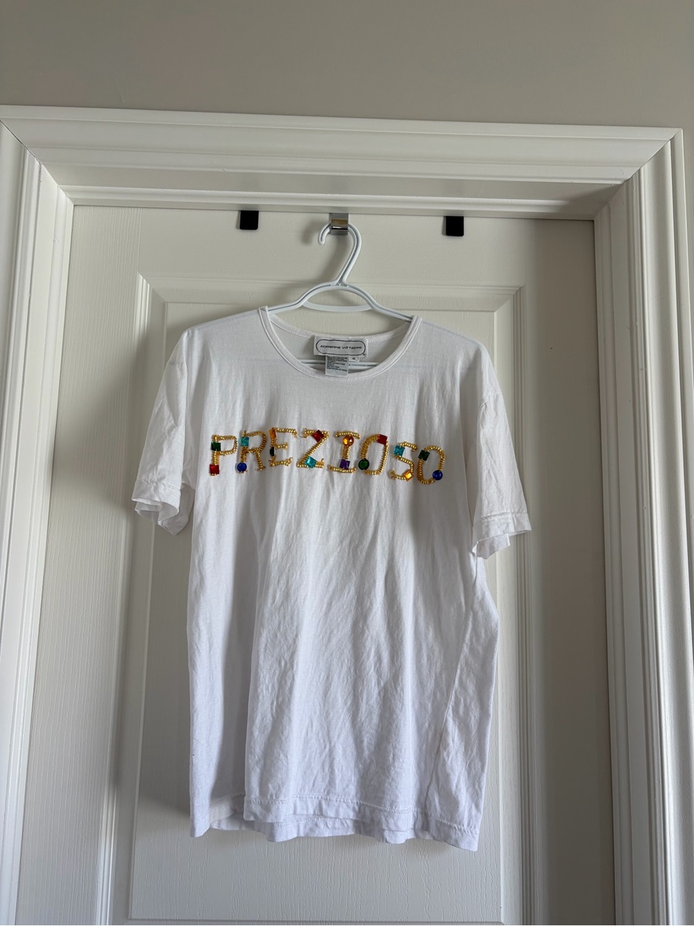 100% Cotton “Prezioso” Adrienne Vittadini White Tee